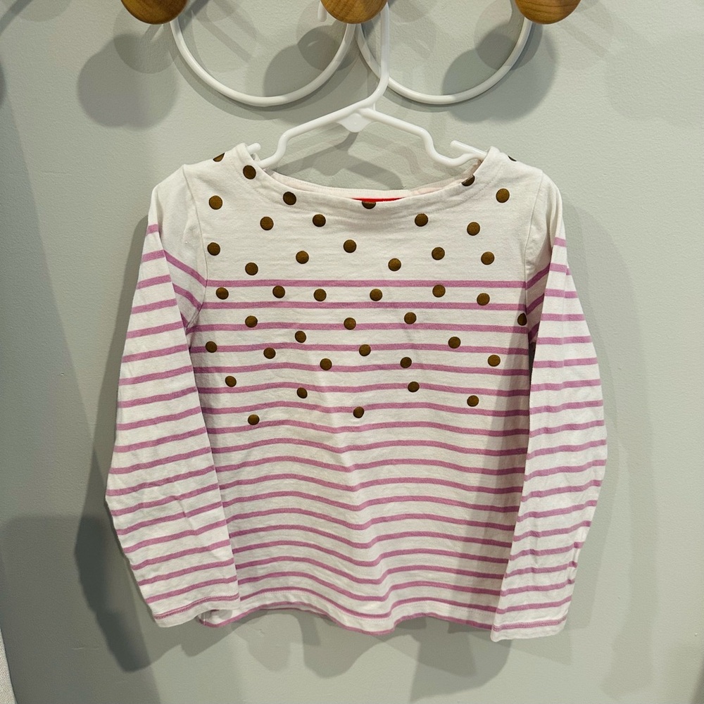 Size 5-6y | Boden Shirt w/gold foil dots